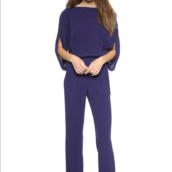 Diane Von Furstenberg Pants - Diane Von Furstenburg Navy Blue Jumpsuit